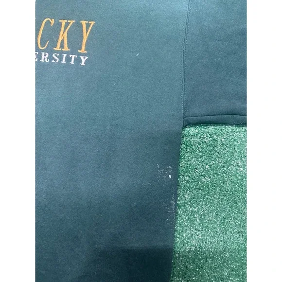 Vintage 90s Kentucky State University embroidered green sweatshirt crewneck - Picture 3 of 7